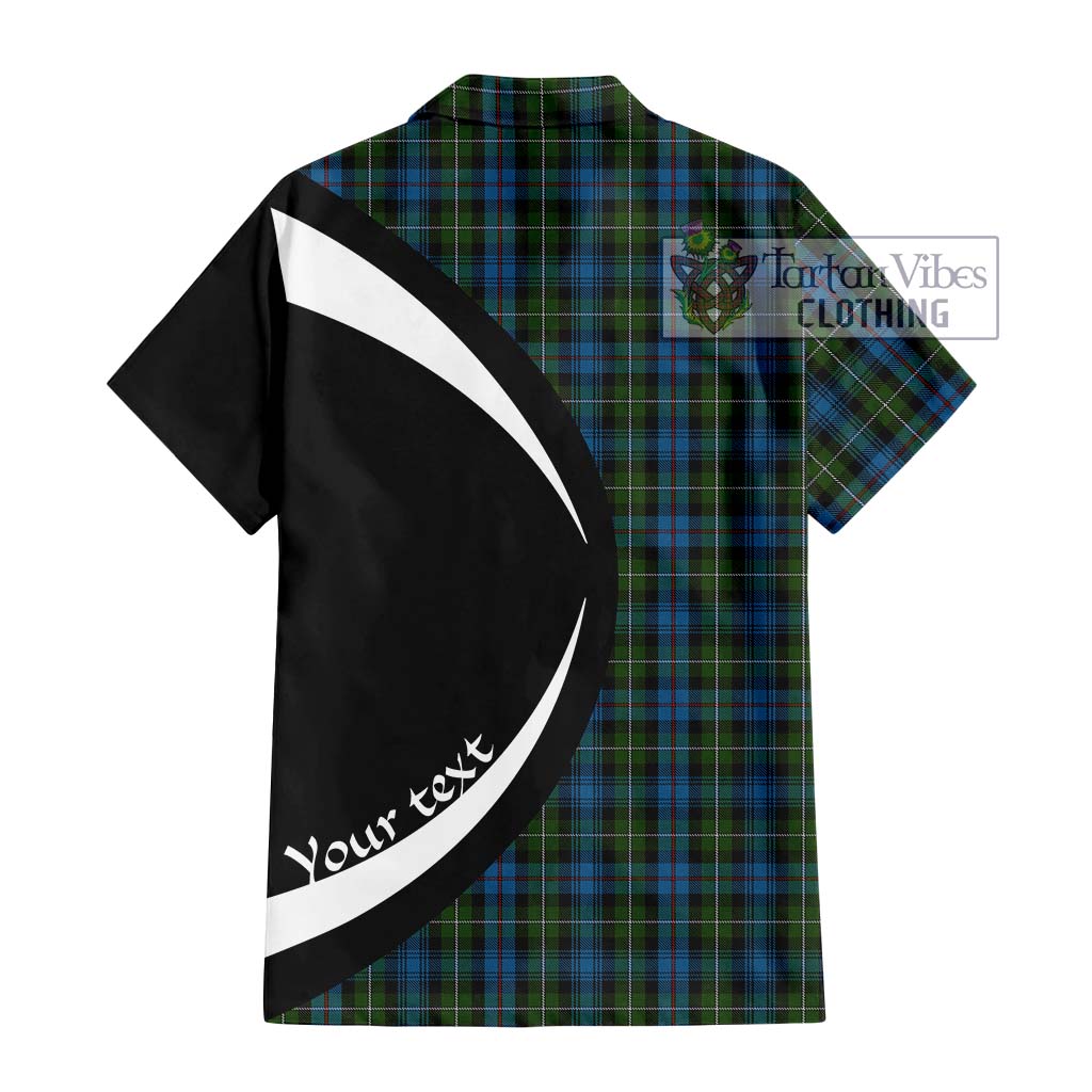 Mackenzie (Mckenzie) Tartan Short Sleeve Button Up with Family Crest Circle Style - Tartan Vibes Clothing