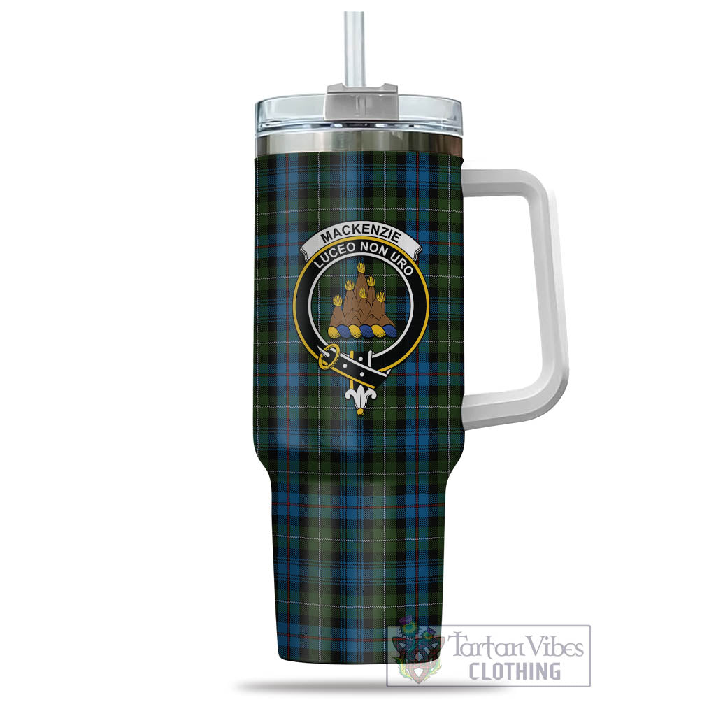 Tartan Vibes Clothing MacKenzie Tartan and Family Crest Tumbler with Handle