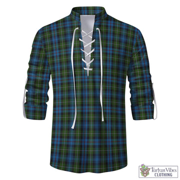 Mackenzie (Mckenzie) Tartan Men's Scottish Traditional Jacobite Ghillie Kilt Shirt