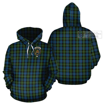 Mackenzie (Mckenzie) Tartan Cotton Hoodie with Family Crest