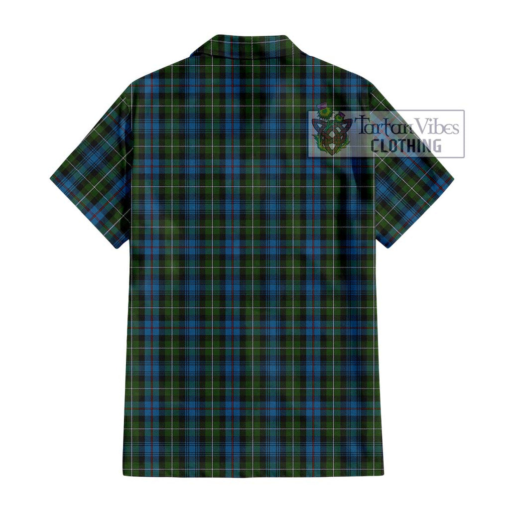 Mackenzie (Mckenzie) Tartan Short Sleeve Button Shirt with Family Crest DNA In Me Style - Tartanvibesclothing Shop