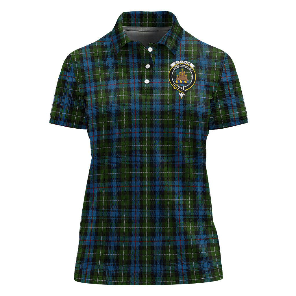 Mackenzie (Mckenzie) Tartan Polo Shirt with Family Crest For Women - Tartan Vibes Clothing