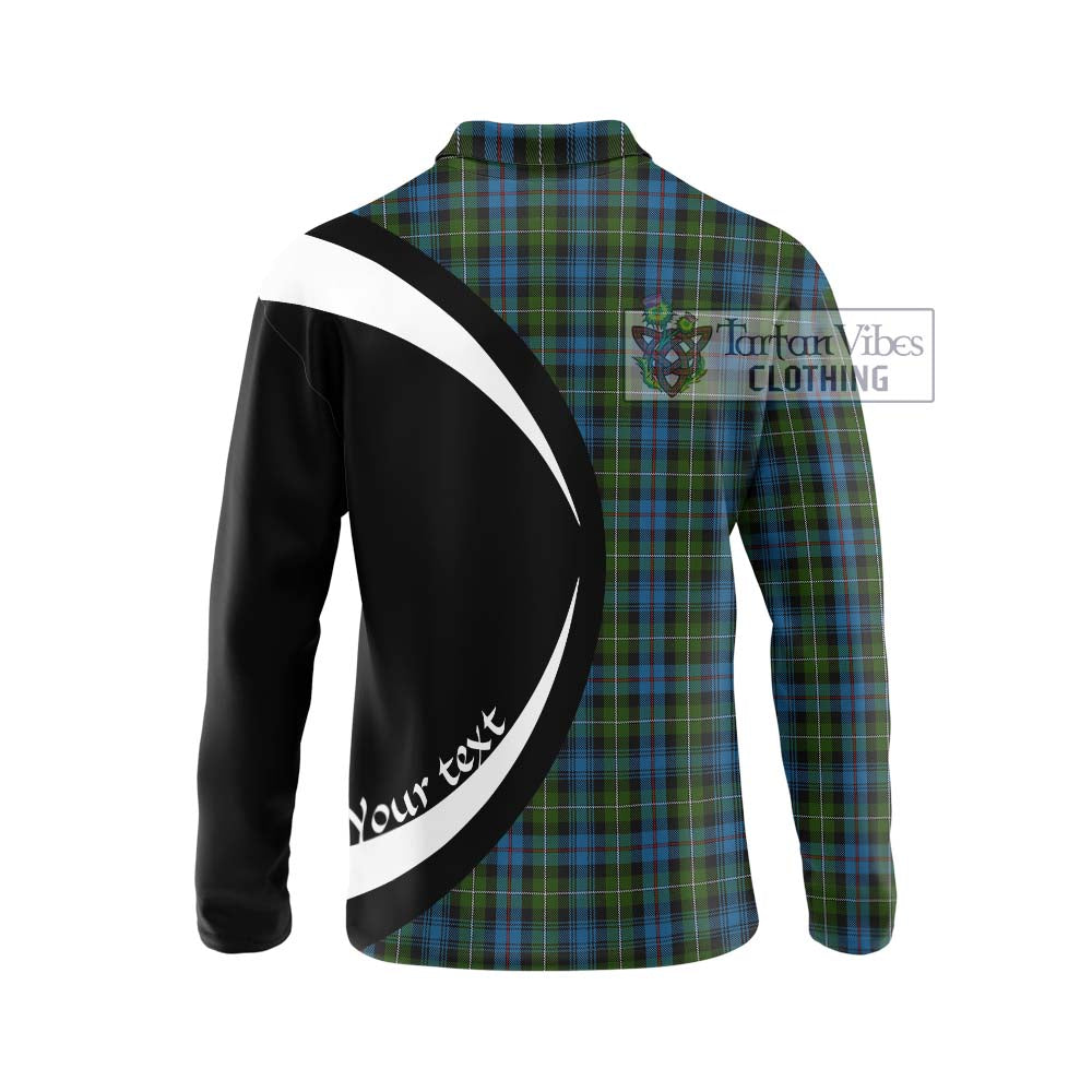 Mackenzie (Mckenzie) Tartan Long Sleeve Polo Shirt with Family Crest Circle Style - Tartan Vibes Clothing