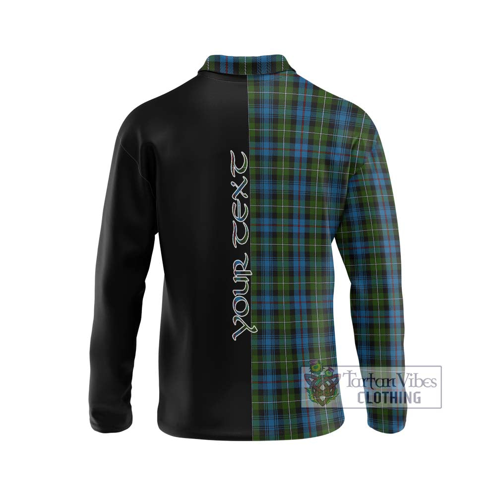 Mackenzie (Mckenzie) Tartan Long Sleeve Polo Shirt with Family Crest and Half Of Me Style - Tartanvibesclothing Shop