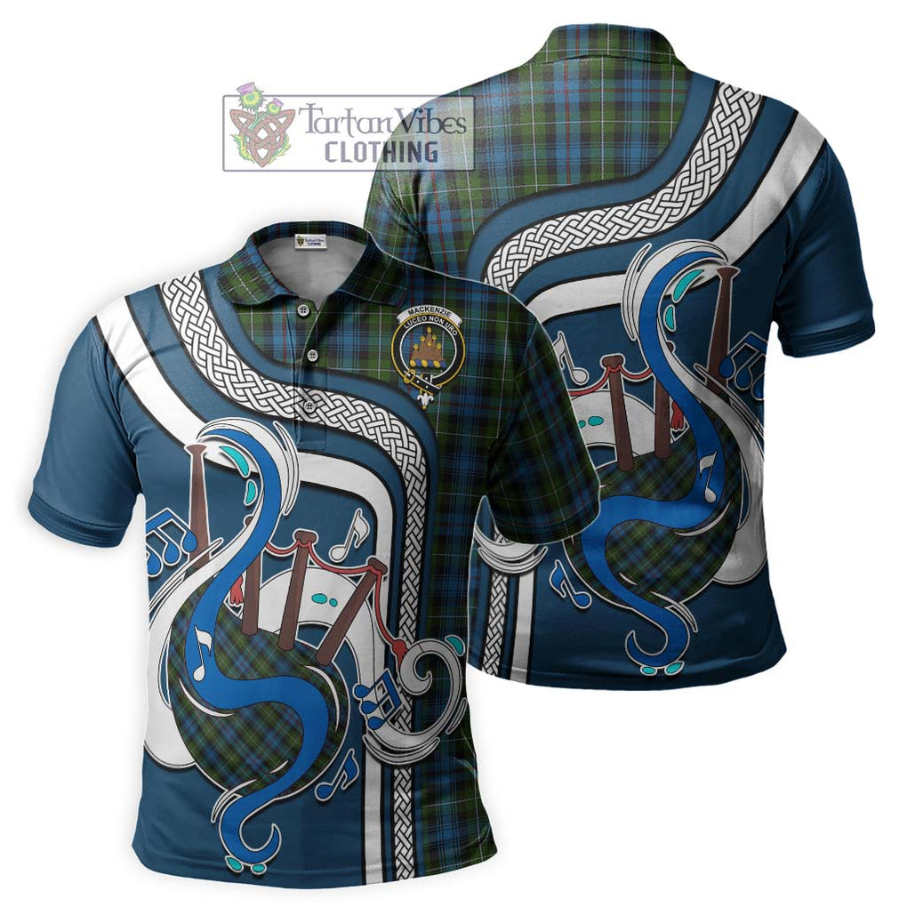 Tartan Vibes Clothing Mackenzie Tartan Polo Shirt with Epic Bagpipe Style