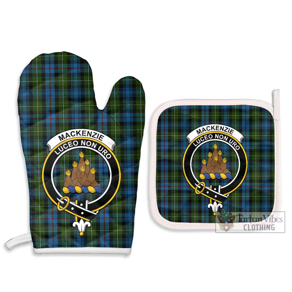 Mackenzie (Mckenzie) Tartan Combo Oven Mitt & Pot-Holder with Family Crest Combo 1 Oven Mitt & 2 Pot-Holder White - Tartan Vibes Clothing