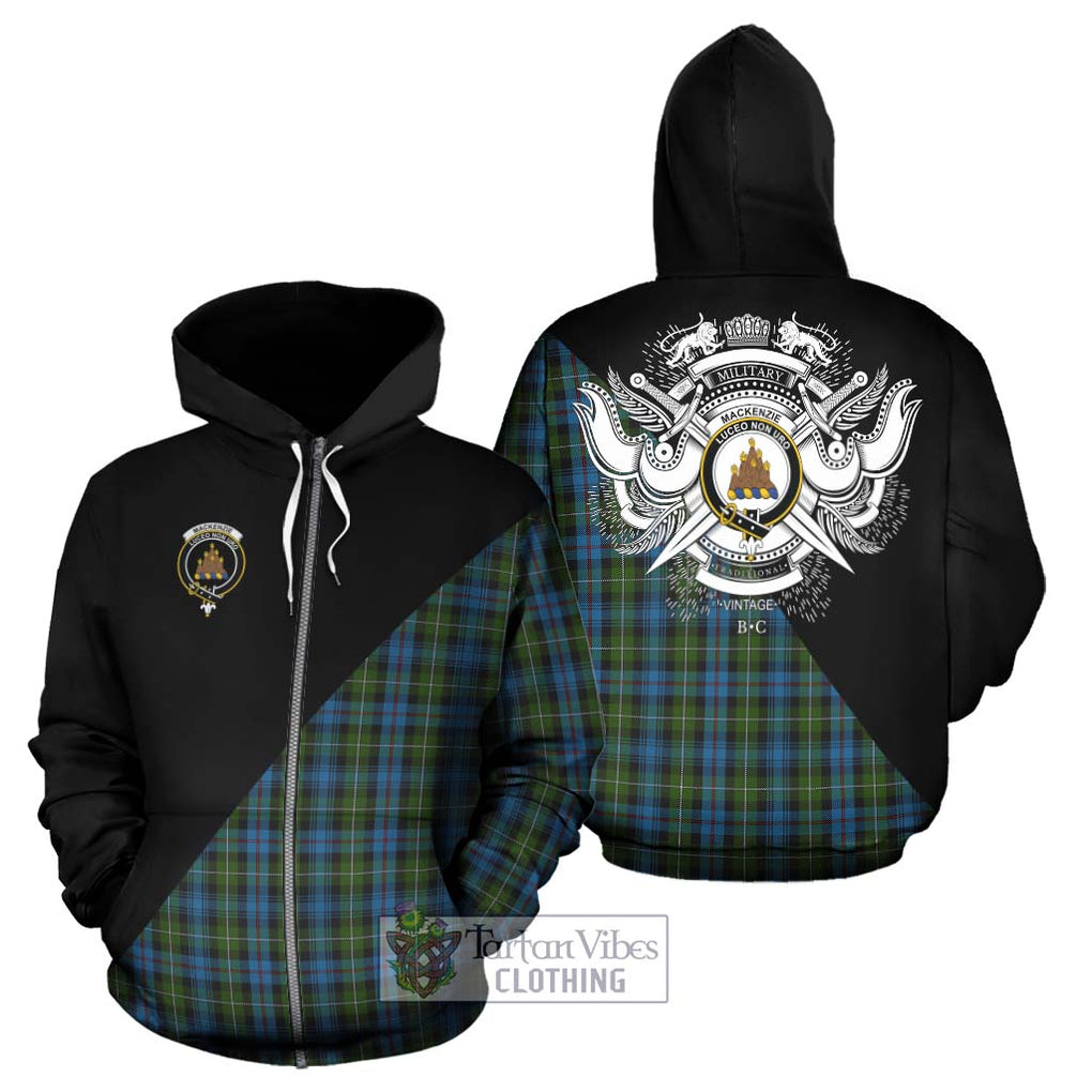 Mackenzie (Mckenzie) Tartan Hoodie with Family Crest and Military Logo Style - Tartanvibesclothing Shop