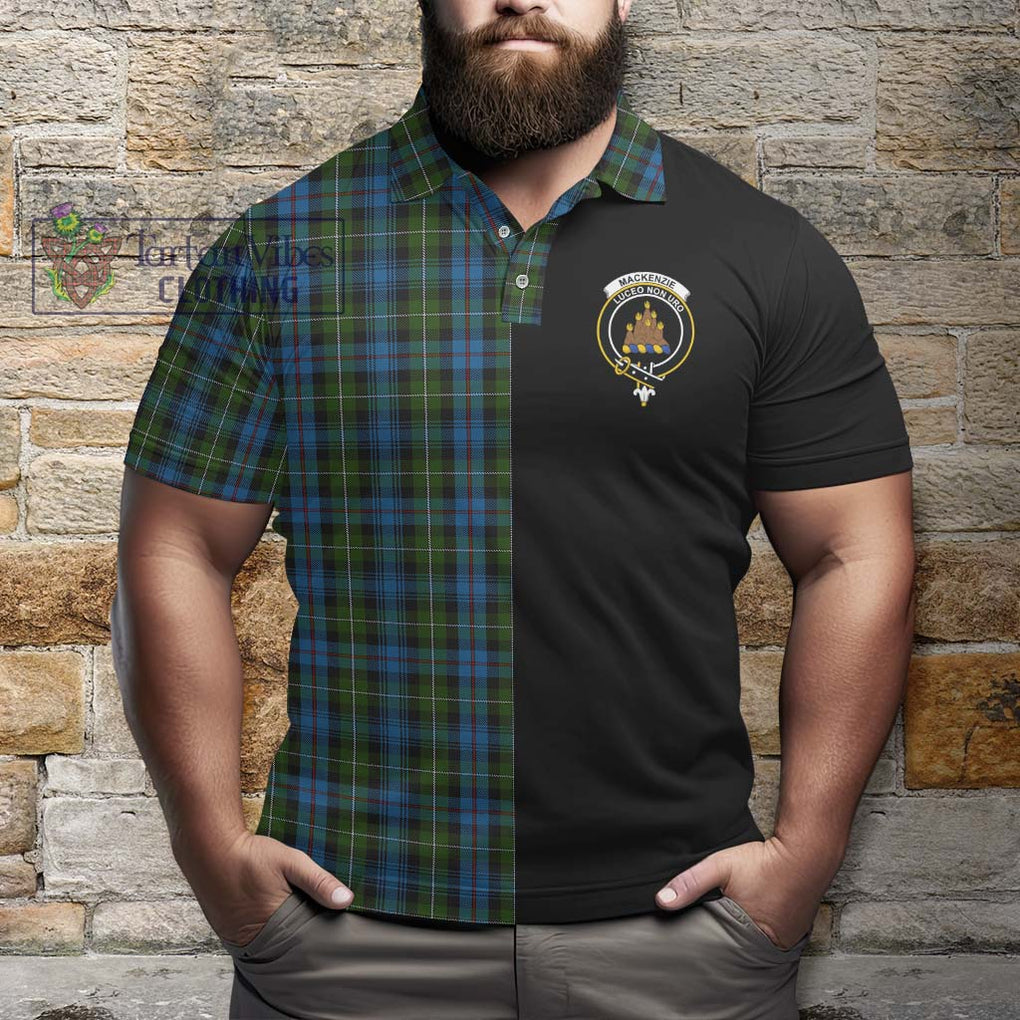 Mackenzie (Mckenzie) Tartan Polo Shirt with Family Crest and Half Of Me Style - Tartanvibesclothing Shop