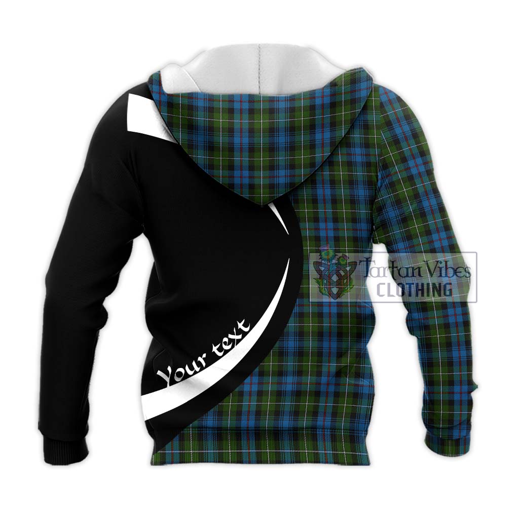 Mackenzie (Mckenzie) Tartan Knitted Hoodie with Family Crest Circle Style - Tartan Vibes Clothing