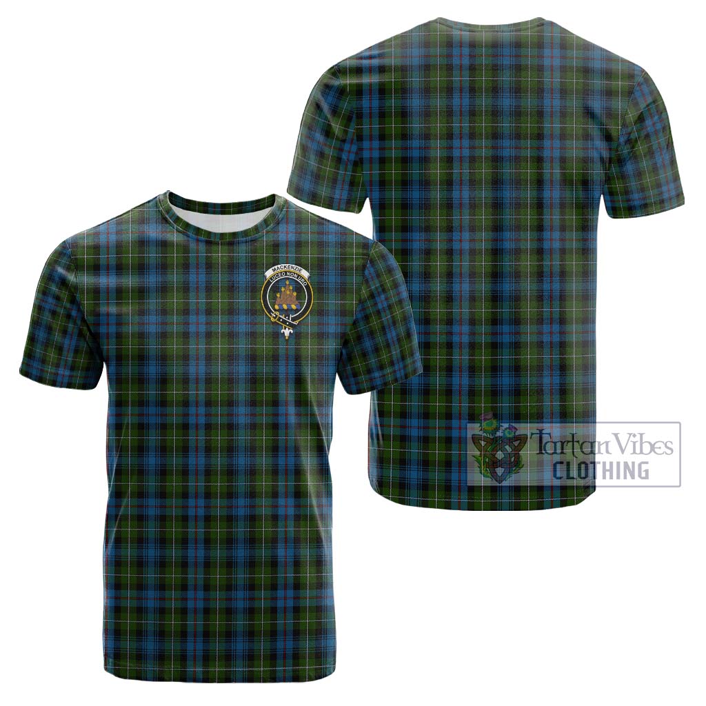 Tartan Vibes Clothing Mackenzie Tartan Cotton T-Shirt with Family Crest