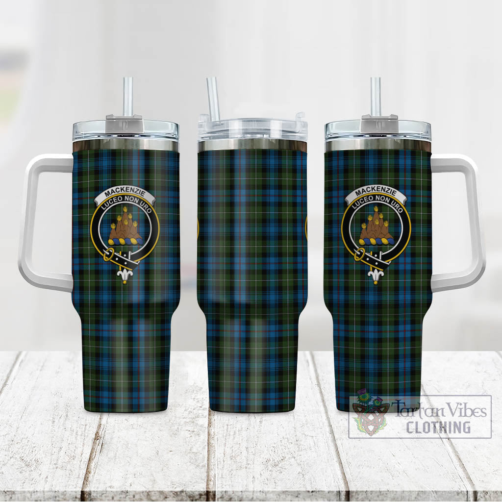 Tartan Vibes Clothing MacKenzie Tartan and Family Crest Tumbler with Handle