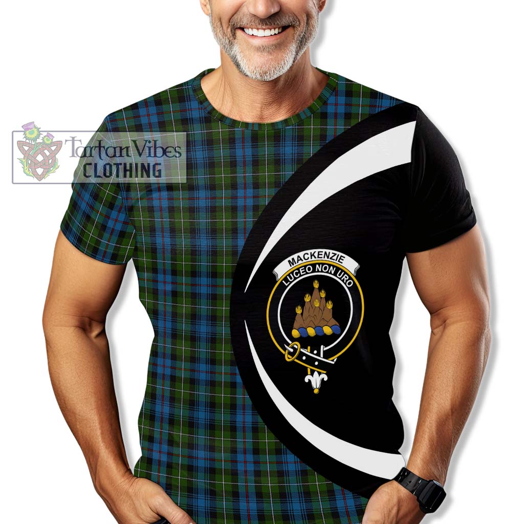 Tartan Vibes Clothing Mackenzie Tartan T-Shirt with Family Crest Circle Style