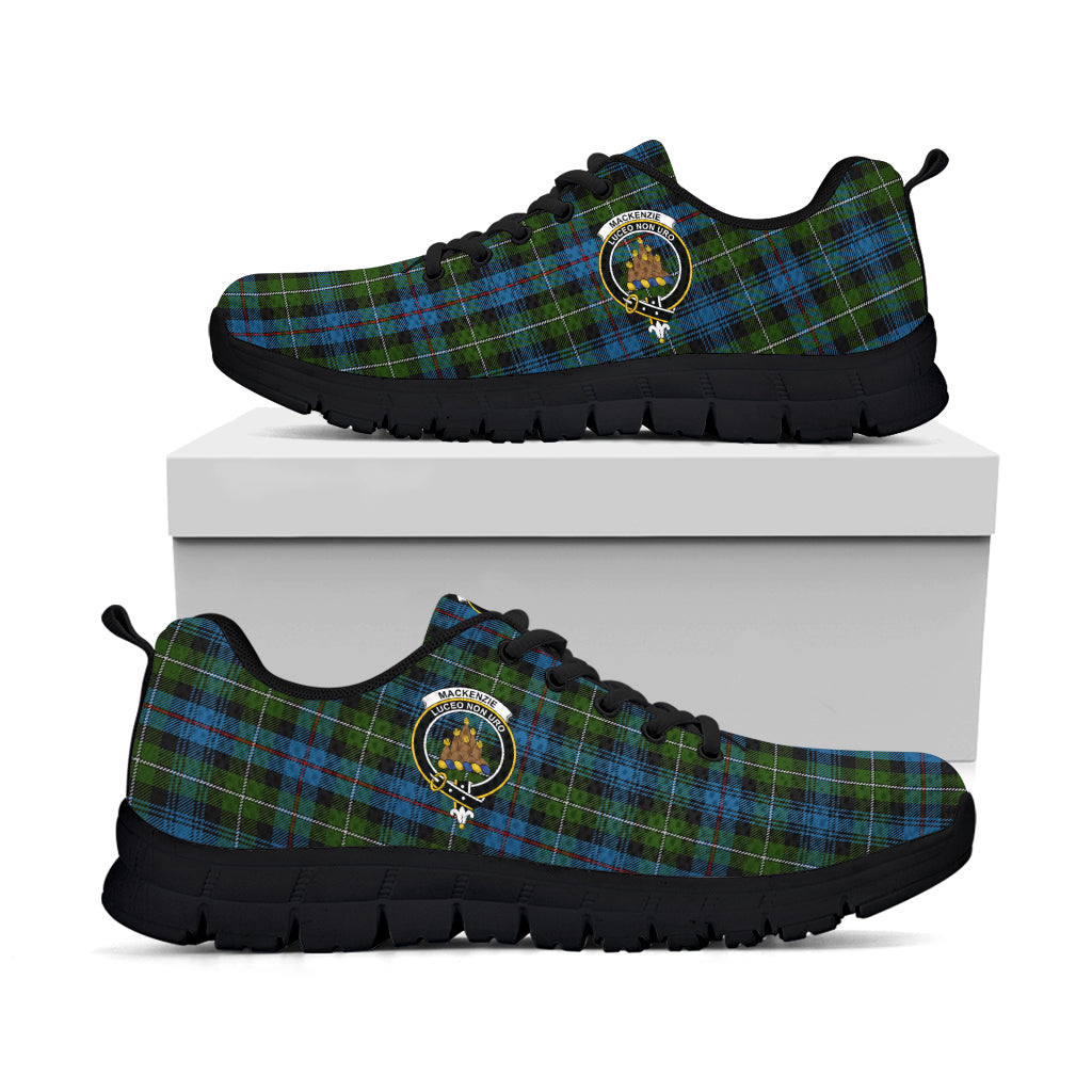 Mackenzie (Mckenzie) Tartan Sneakers with Family Crest - Tartan Vibes Clothing