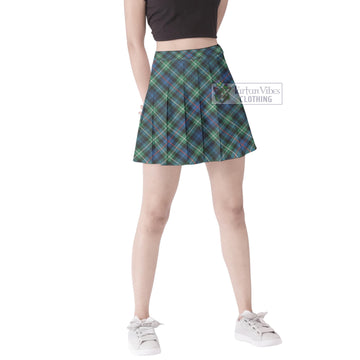 Mackenzie Ancient Tartan Women's Plated Mini Skirt Cross Style