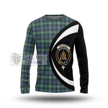 Mackenzie Ancient Tartan Long Sleeve T-Shirt with Family Crest Circle Style