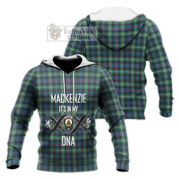 Mackenzie Ancient Tartan Knitted Hoodie with Family Crest DNA In Me Style