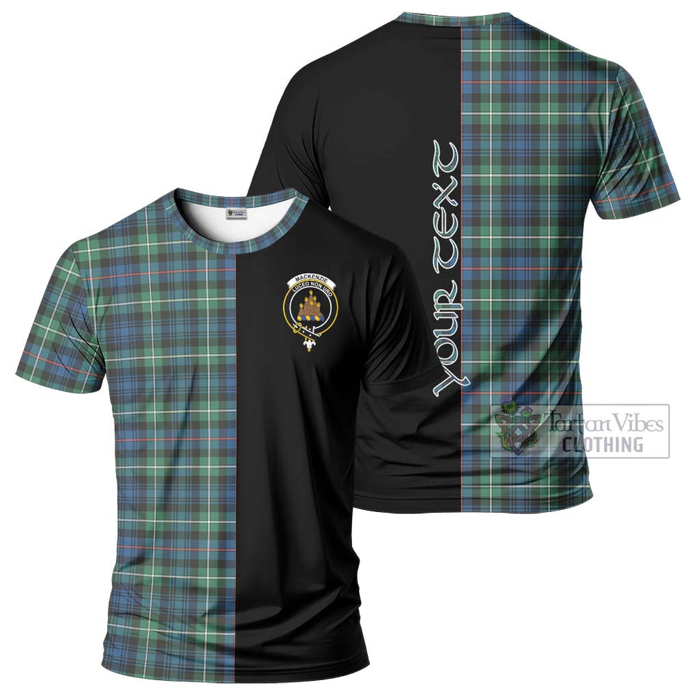 Mackenzie Ancient Tartan T-Shirt with Family Crest and Half Of Me Style Kid's Shirt - Tartanvibesclothing Shop