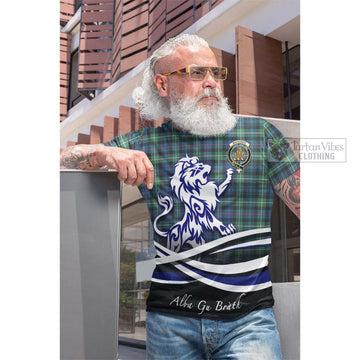 Mackenzie Ancient Tartan Cotton T-shirt with Alba Gu Brath Regal Lion Emblem