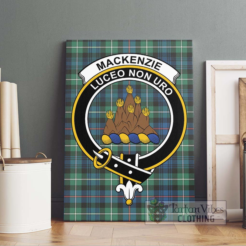 Mackenzie Ancient Tartan Canvas Print Wall Art with Family Crest Without Frame - Tartan Vibes Clothing