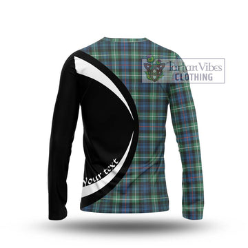 Mackenzie Ancient Tartan Long Sleeve T-Shirt with Family Crest Circle Style