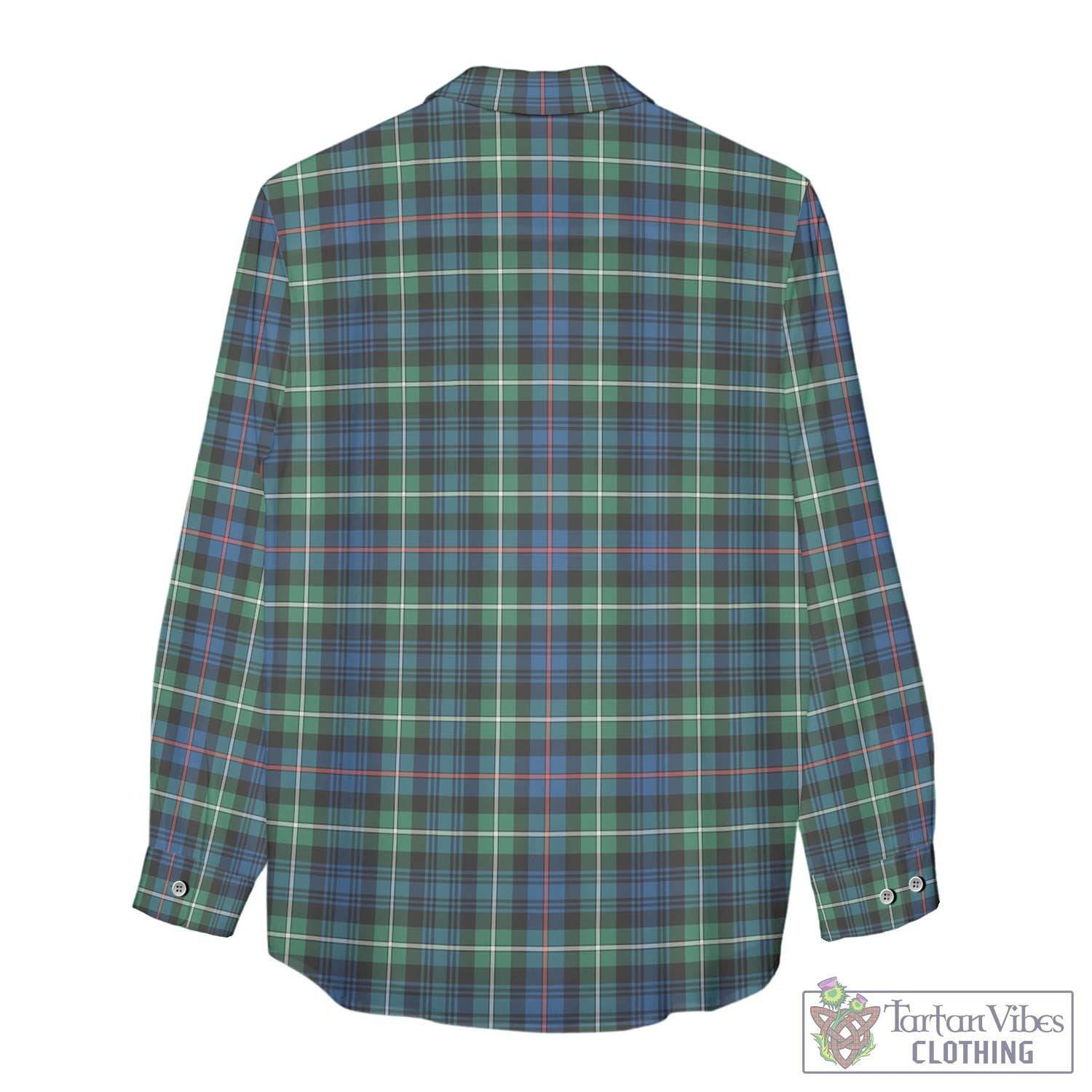 Tartan Vibes Clothing MacKenzie Ancient Tartan Womens Casual Shirt with Family Crest