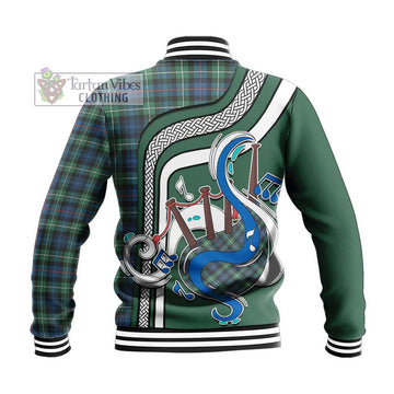 Mackenzie Ancient Tartan Baseball Jacket with Epic Bagpipe Style