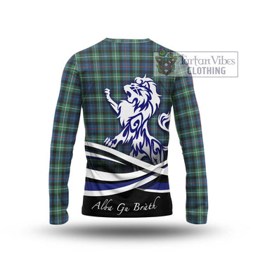 Mackenzie Ancient Tartan Long Sleeve T-Shirt with Alba Gu Brath Regal Lion Emblem