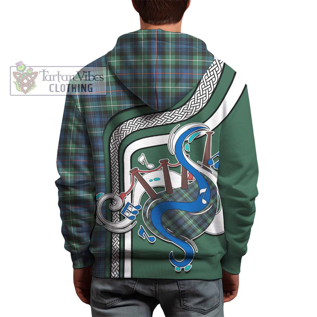 Mackenzie Ancient Tartan Hoodie with Epic Bagpipe Style - Tartanvibesclothing Shop