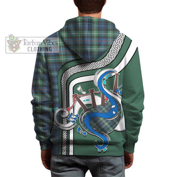 Mackenzie Ancient Tartan Hoodie with Epic Bagpipe Style