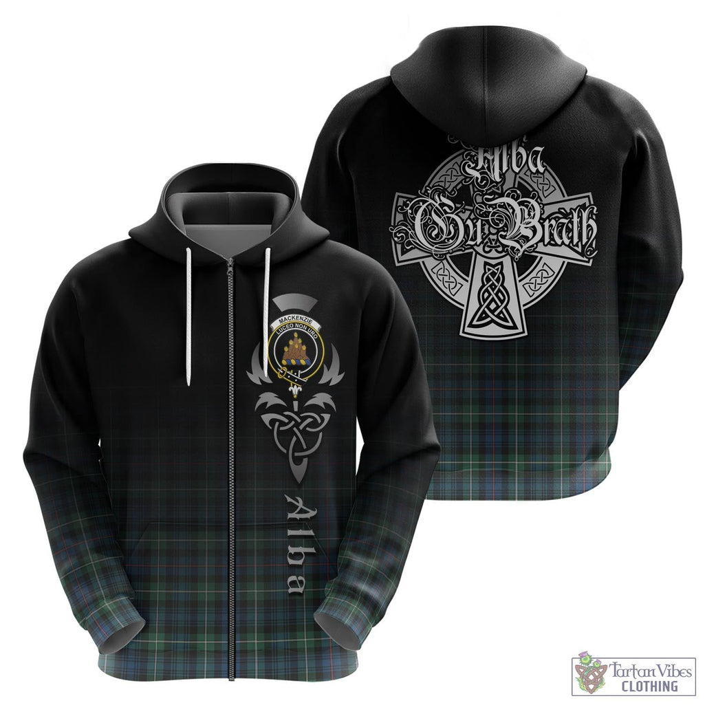 Tartan Vibes Clothing MacKenzie Ancient Tartan Hoodie Featuring Alba Gu Brath Family Crest Celtic Inspired