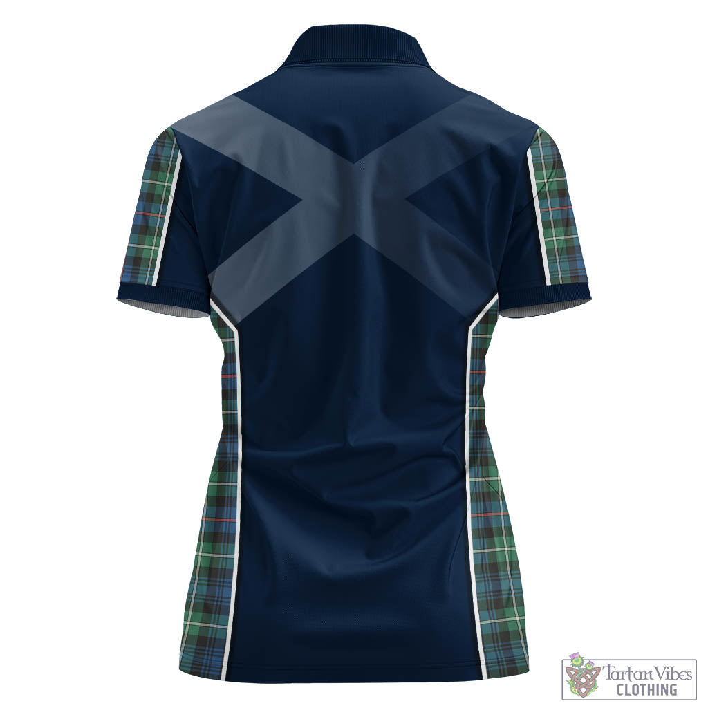 Tartan Vibes Clothing MacKenzie Ancient Tartan Women's Polo Shirt with Family Crest and Scottish Thistle Vibes Sport Style