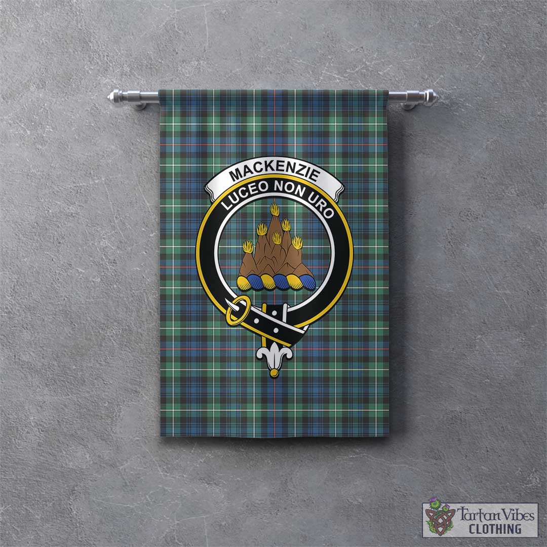 Tartan Vibes Clothing MacKenzie Ancient Tartan Gonfalon, Tartan Banner with Family Crest