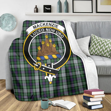 MacKenzie Dress Tartan Blanket with Family Crest