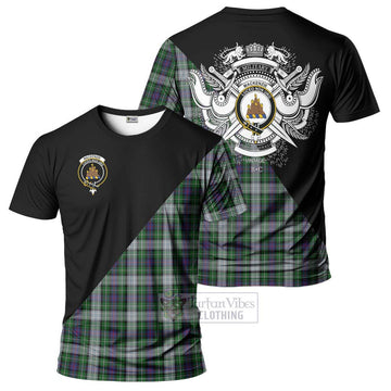 Mackenzie Dress Tartan T-Shirt with Family Crest and Military Logo Style