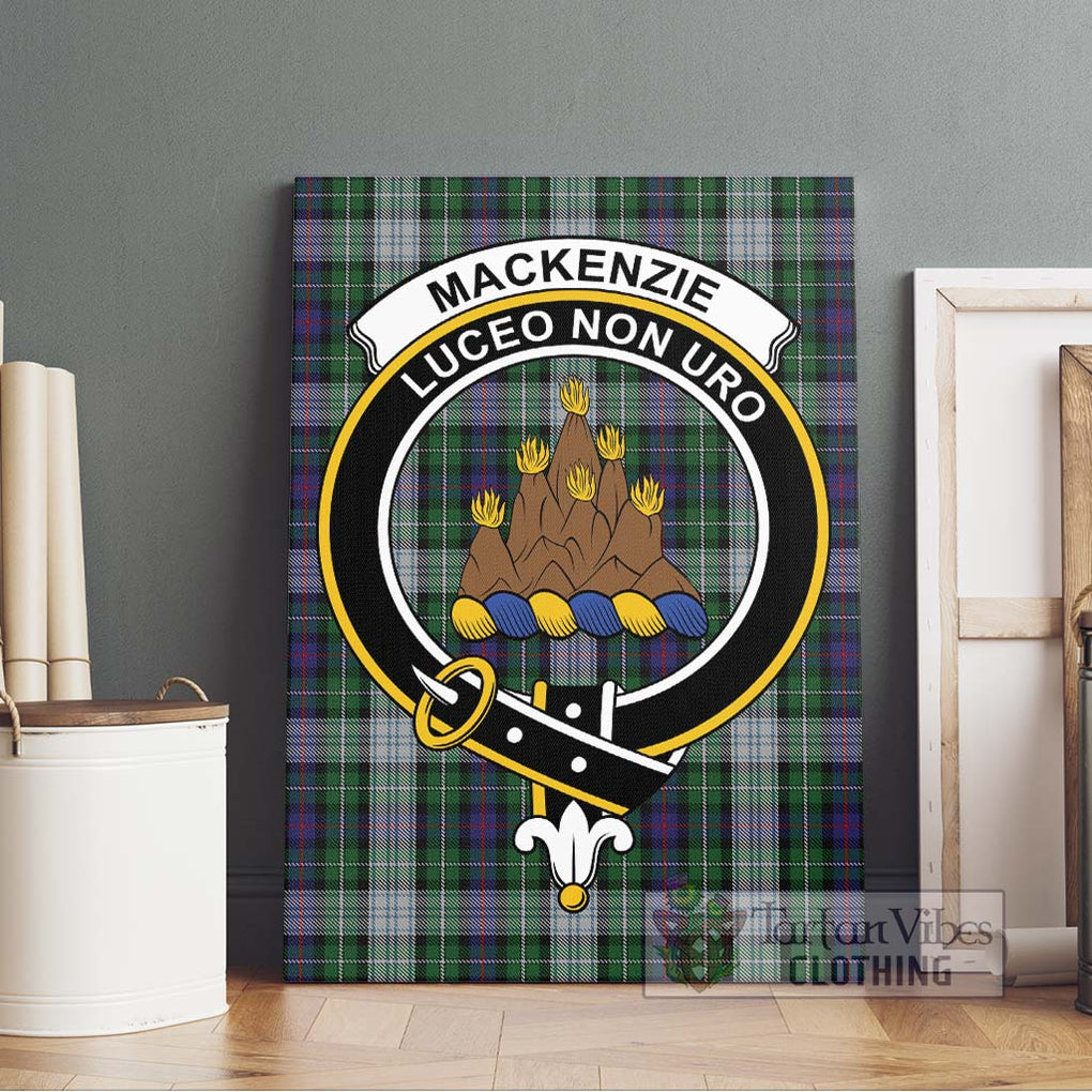 Mackenzie Dress Tartan Canvas Print Wall Art with Family Crest Without Frame - Tartan Vibes Clothing