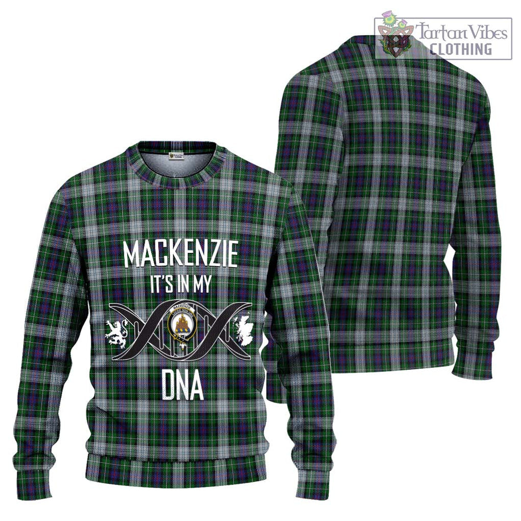 Mackenzie Dress Tartan Knitted Sweater with Family Crest DNA In Me Style Unisex - Tartanvibesclothing Shop