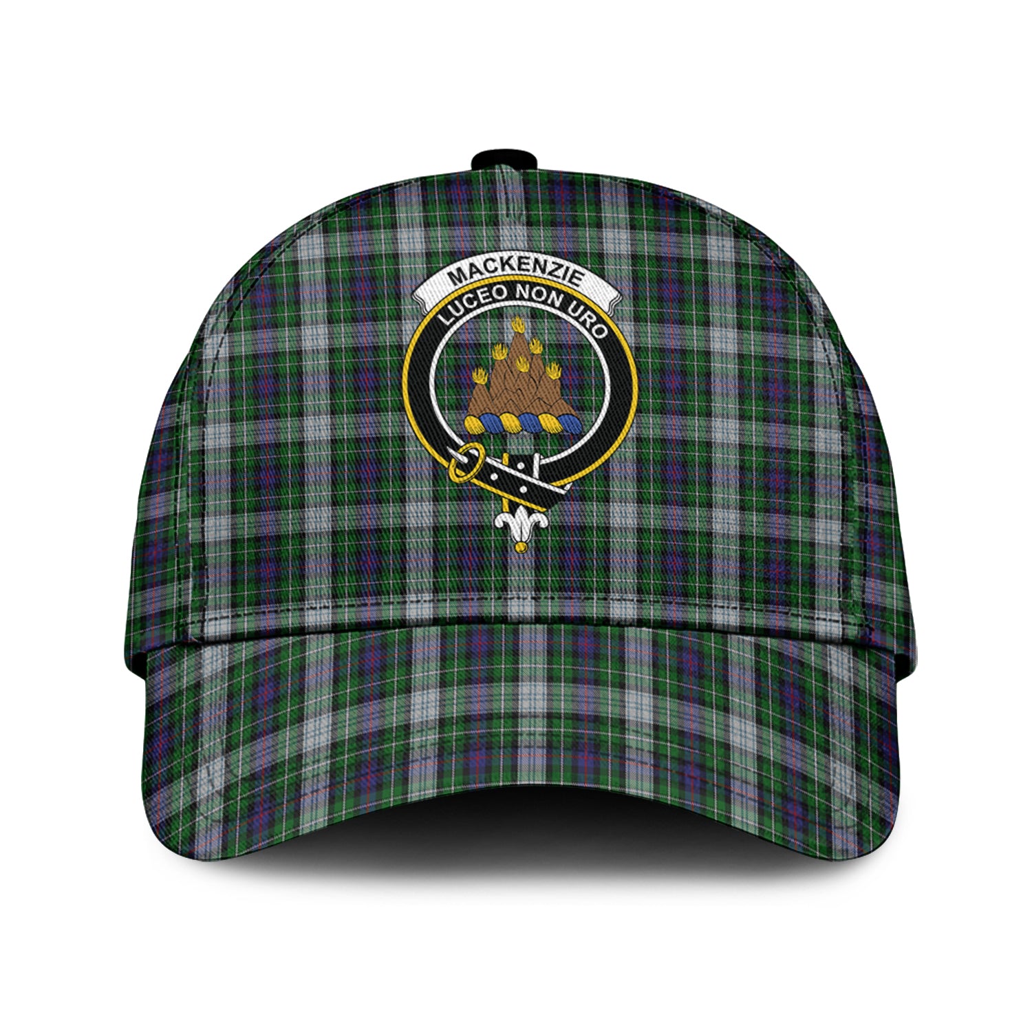 MacKenzie Dress Tartan Classic Cap with Family Crest Classic Cap Universal Fit - Tartan Vibes Clothing