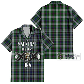 Mackenzie Dress Tartan Short Sleeve Button Shirt with Family Crest DNA In Me Style