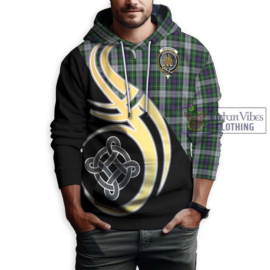 Mackenzie Dress Tartan Hoodie with Family Crest and Celtic Symbol Style Zip Hoodie - Tartan Vibes Clothing