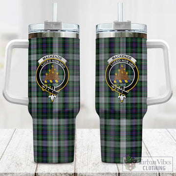 MacKenzie Dress Tartan and Family Crest Tumbler with Handle