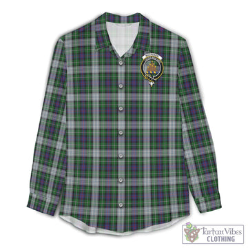 MacKenzie Dress Tartan Women's Casual Shirt with Family Crest