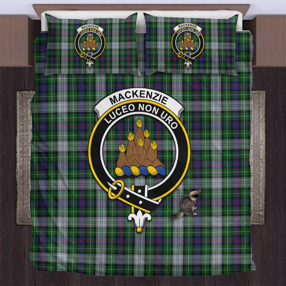 MacKenzie Dress Tartan Bedding Set with Family Crest US Bedding Set - Tartan Vibes Clothing