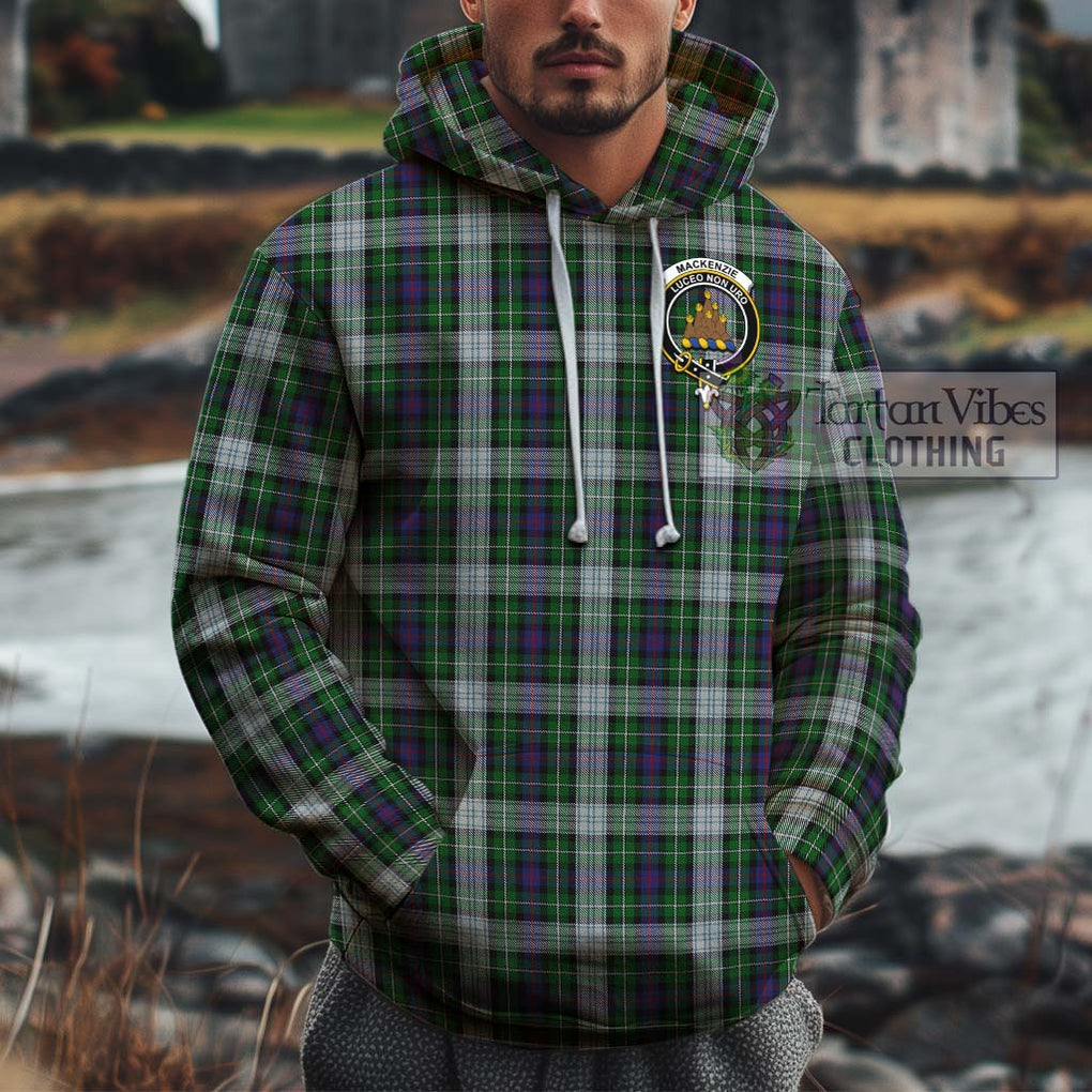 Mackenzie Dress Tartan Cotton Hoodie with Family Crest Pullover Hoodie XS - Tartan Vibes Clothing