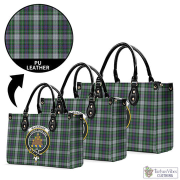 MacKenzie Dress Tartan Luxury Leather Handbags with Family Crest