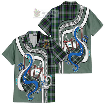 Mackenzie Dress Tartan Short Sleeve Button Shirt with Epic Bagpipe Style