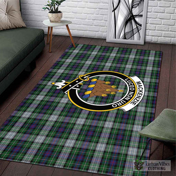 Mackenzie Dress Tartan Area Rug with Family Crest