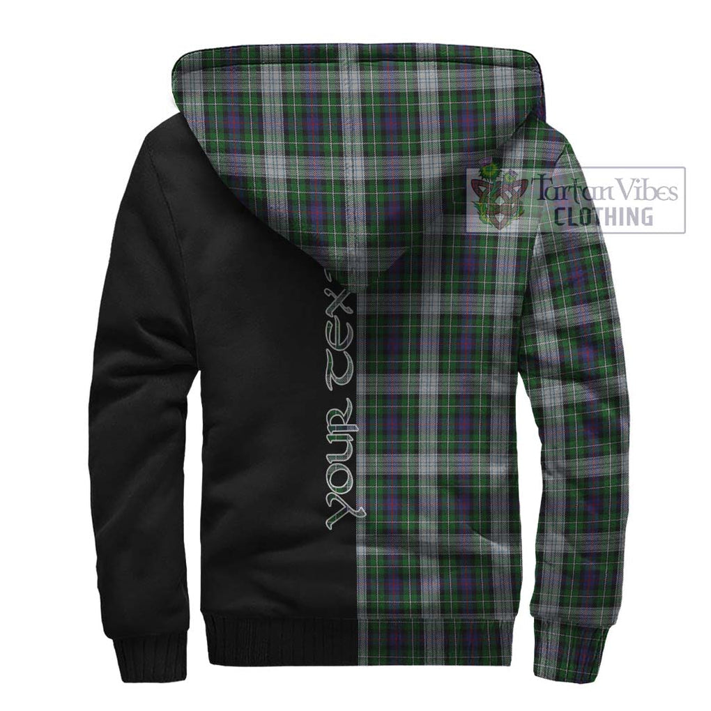 Mackenzie Dress Tartan Sherpa Hoodie with Family Crest and Half Of Me Style - Tartanvibesclothing Shop