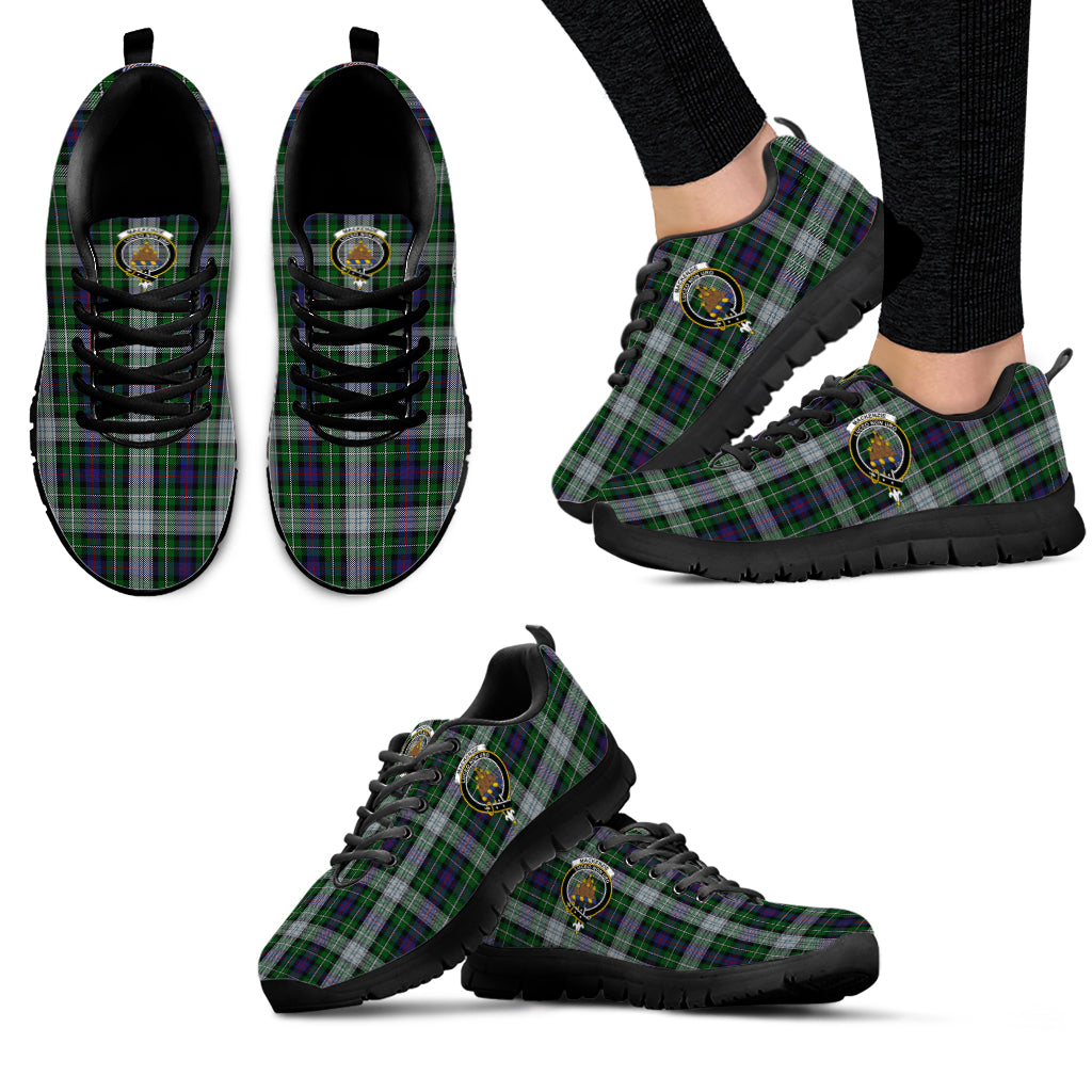 MacKenzie Dress Tartan Sneakers with Family Crest - Tartan Vibes Clothing