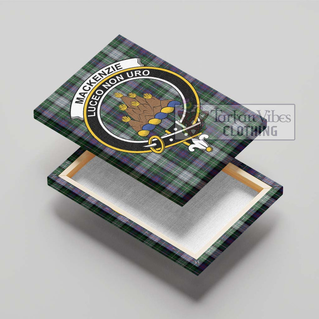 Mackenzie Dress Tartan Canvas Print Wall Art with Family Crest - Tartan Vibes Clothing