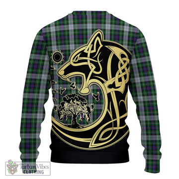 Mackenzie Dress Tartan Ugly Sweater with Family Crest Celtic Wolf Style